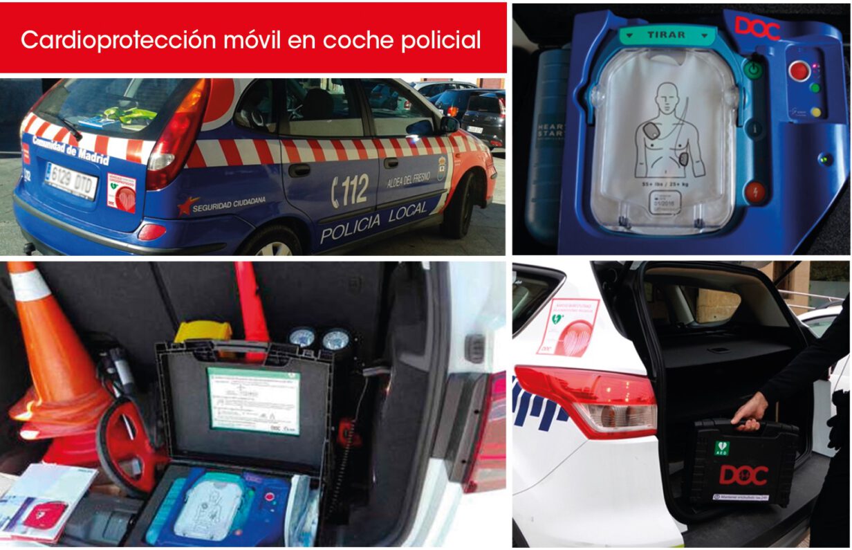 desfibriladores en los coches patrulla de la Policía