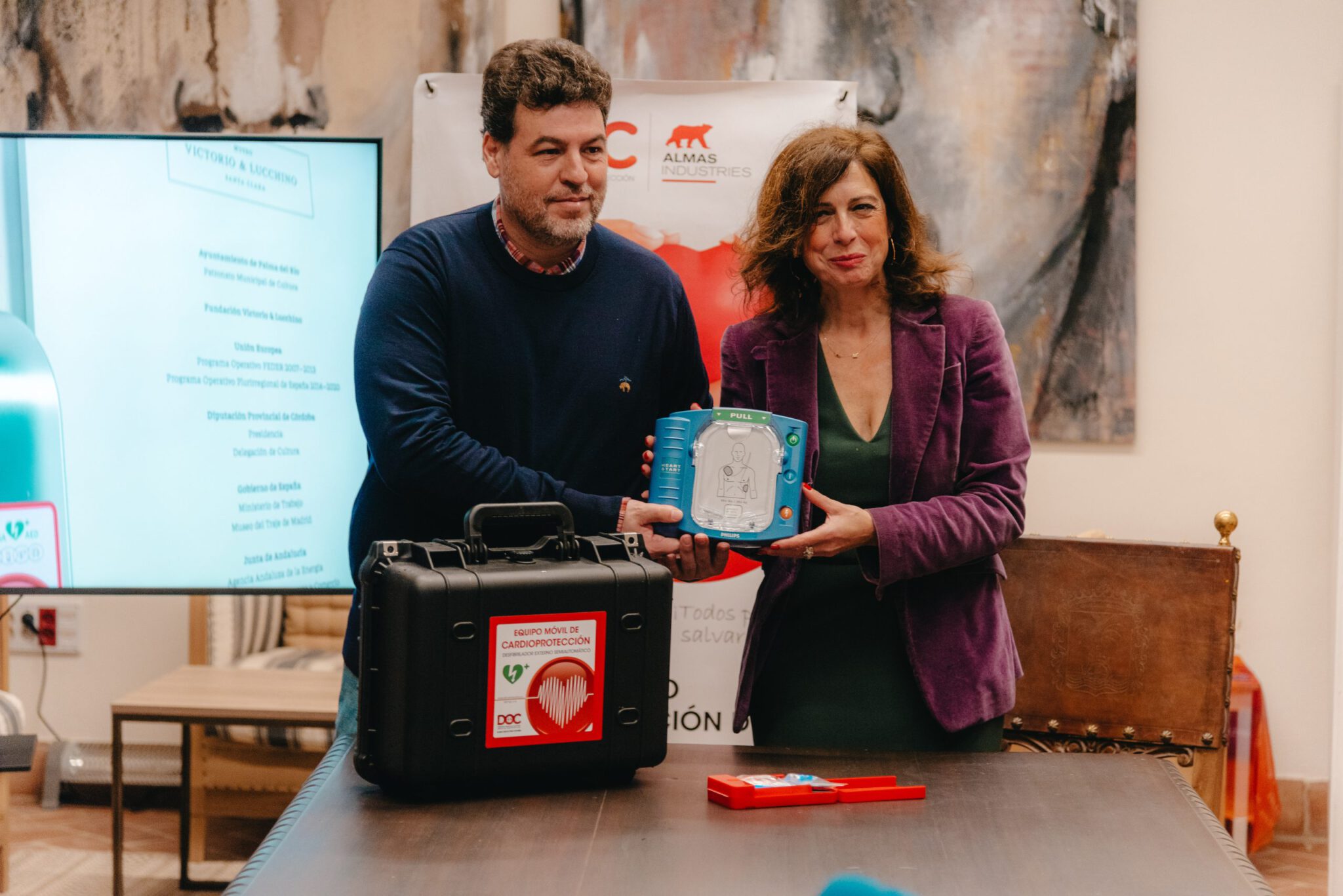 Desfibrilador instalado en Palma del Río, primer municipio cardioprotegido de la provincia de Córdoba