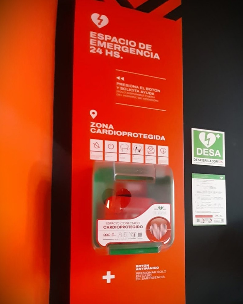 espacios con desfibriladores